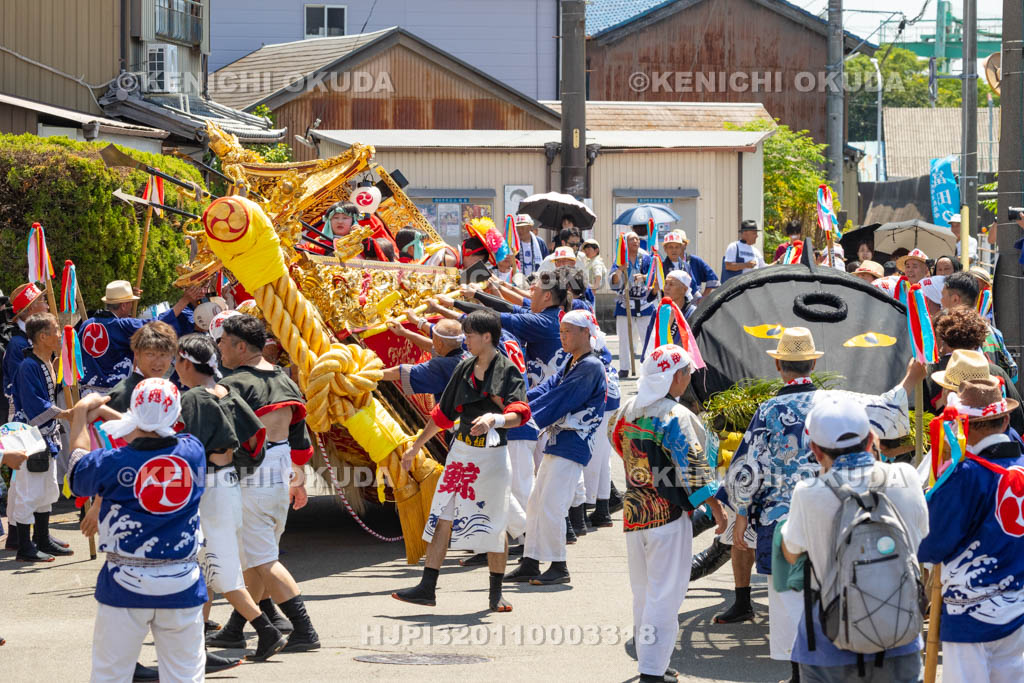 三重県　富田の鯨船行事　町練り　感應丸