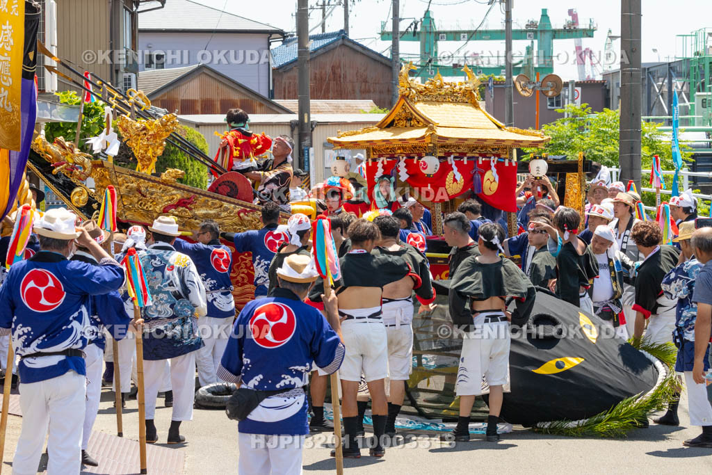 三重県　富田の鯨船行事　町練り　感應丸