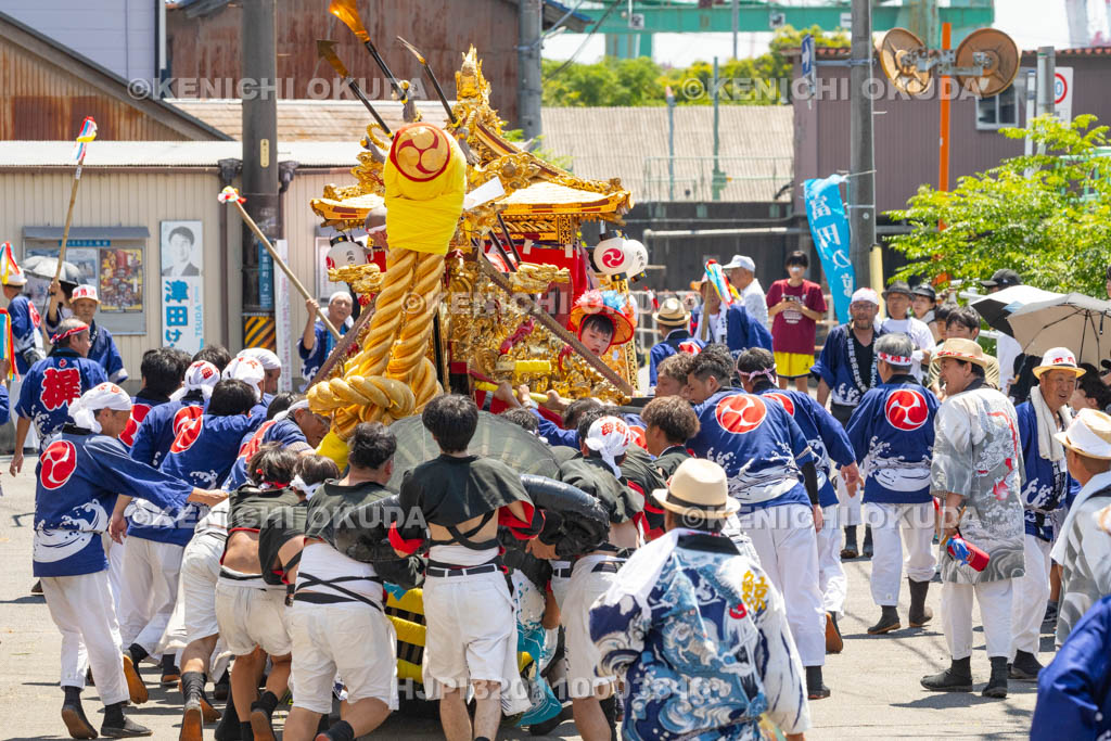 三重県　富田の鯨船行事　町練り　感應丸