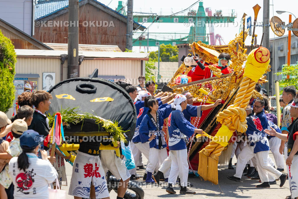 三重県　富田の鯨船行事　町練り　感應丸