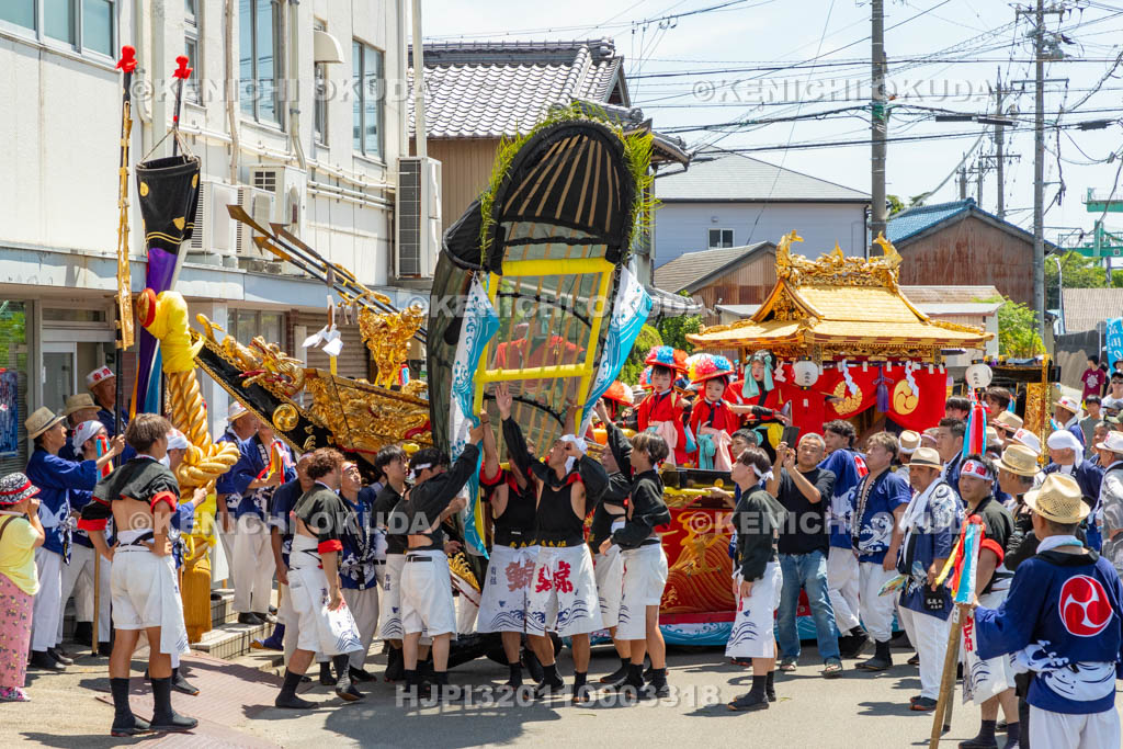 三重県　富田の鯨船行事　町練り　感應丸