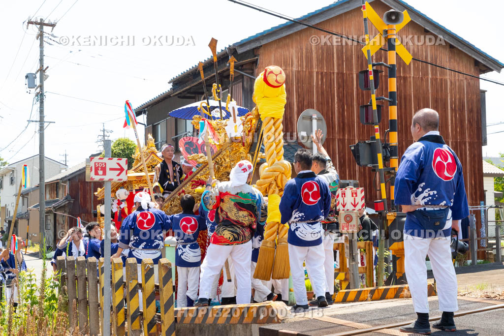 三重県　富田の鯨船行事　町練り　感應丸