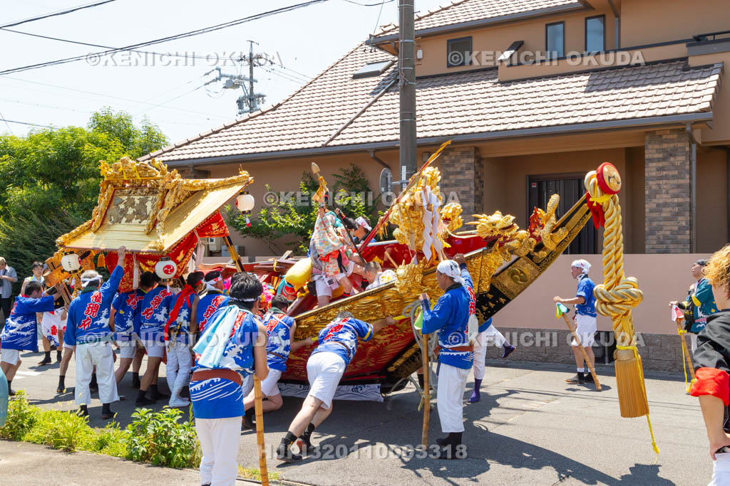 三重県　富田の鯨船行事　町練り　権現丸