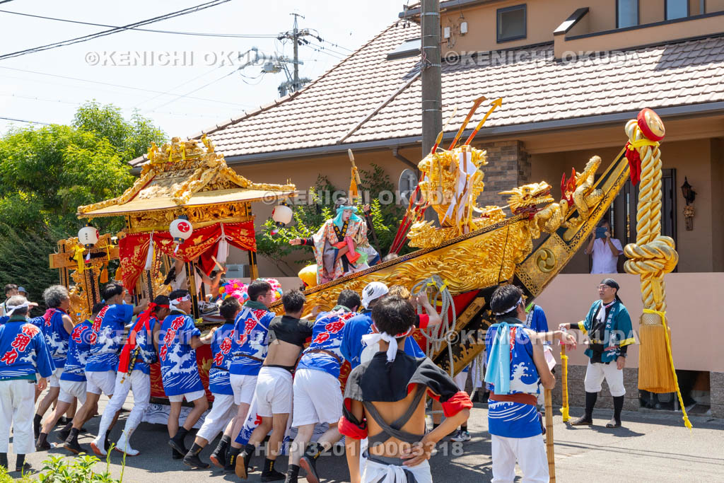 三重県　富田の鯨船行事　町練り　権現丸