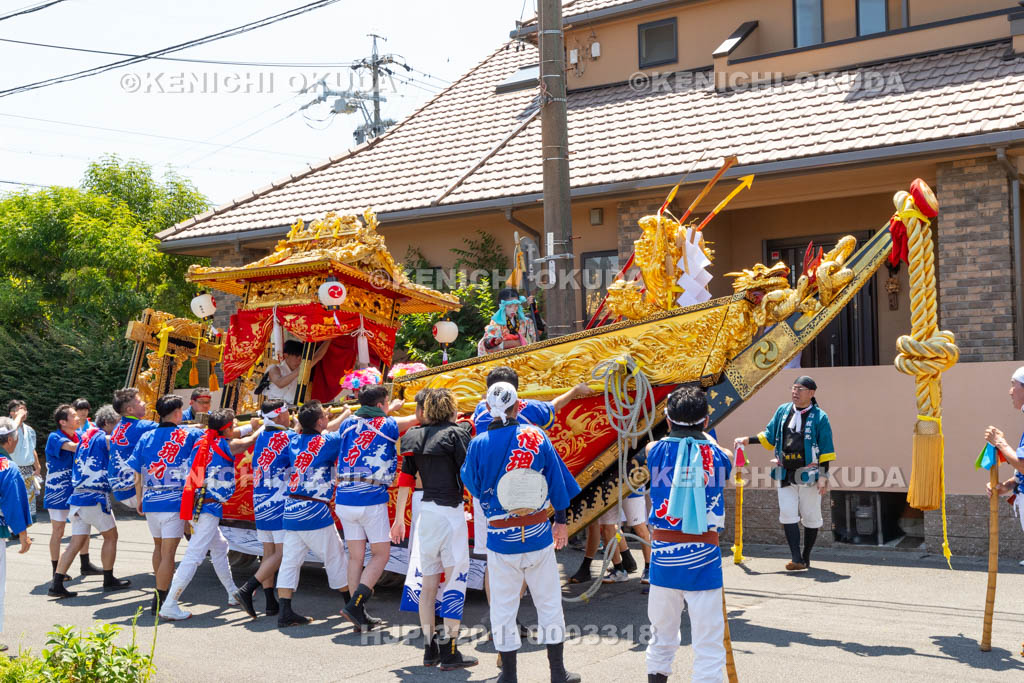三重県　富田の鯨船行事　町練り　権現丸