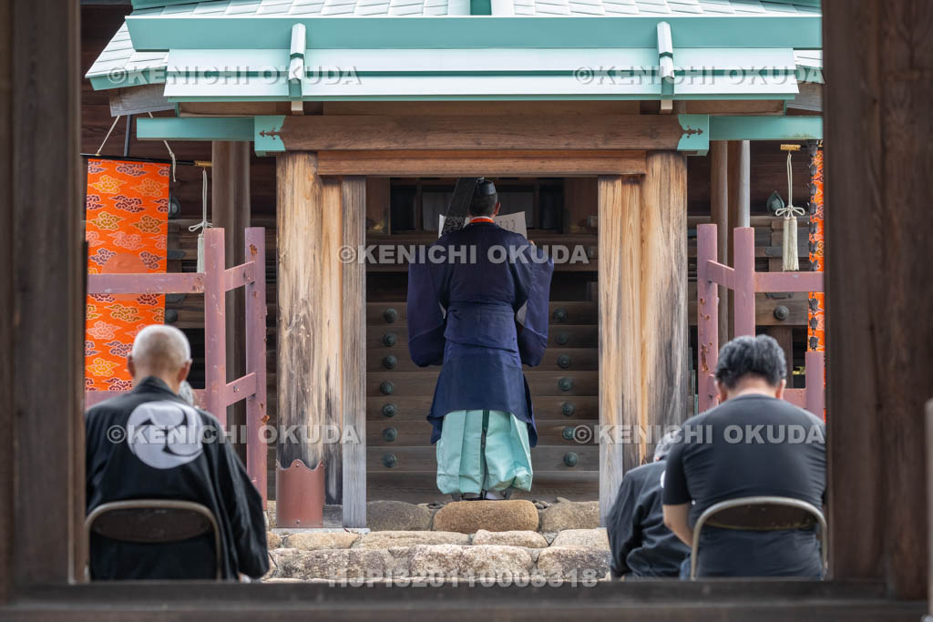 三重県　鳥出神社　例祭　祝詞奏上