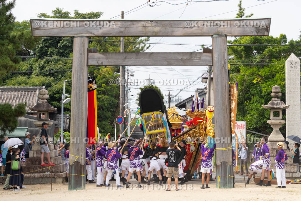三重県　富田の鯨船行事　本練り　神社丸　鯨突き