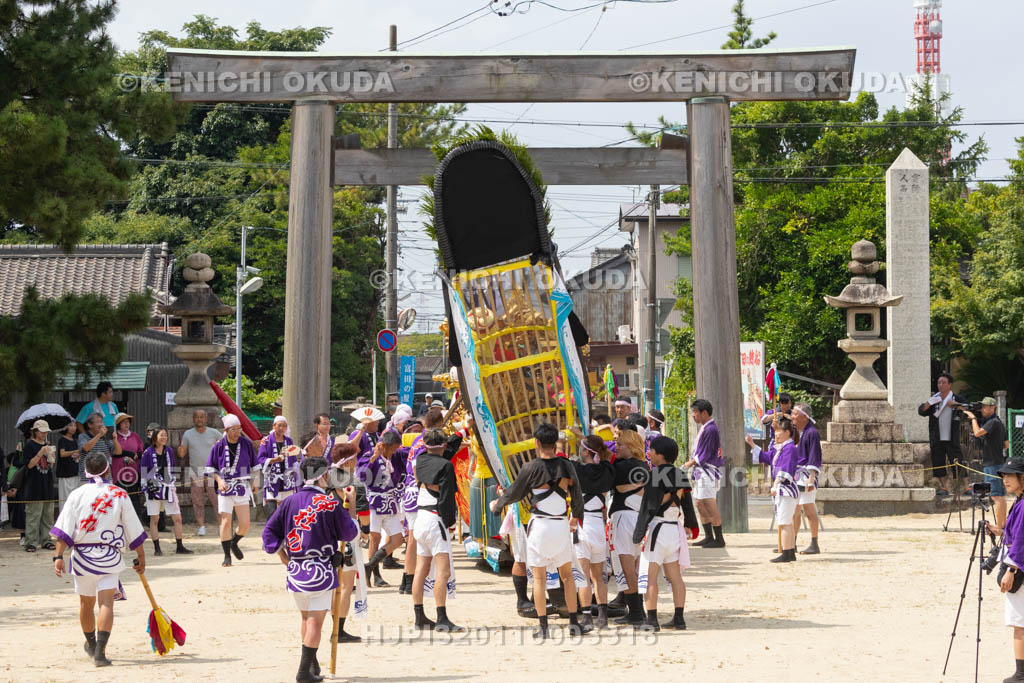 三重県　富田の鯨船行事　本練り　神社丸　鯨突き