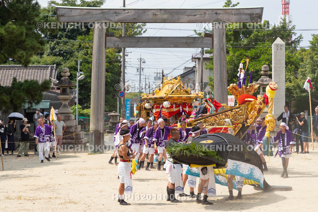 三重県　富田の鯨船行事　本練り　神社丸