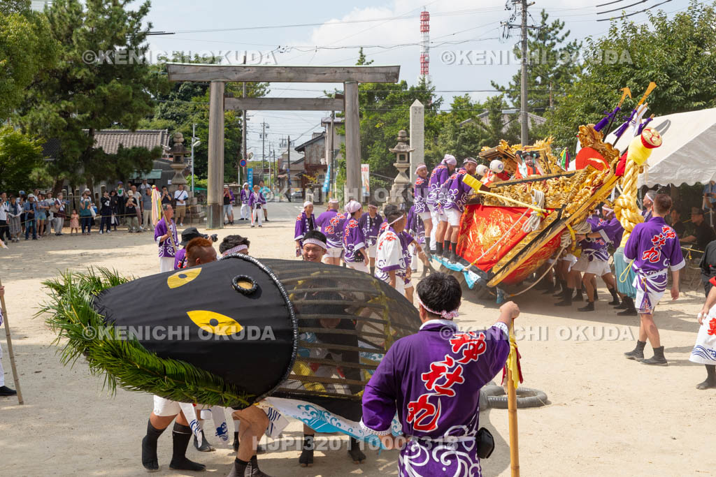 三重県　富田の鯨船行事　本練り　神社丸