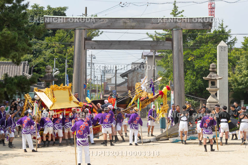 三重県　富田の鯨船行事　本練り　神社丸