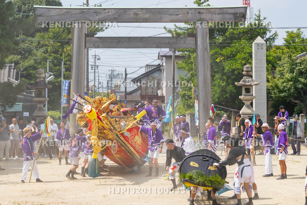 三重県　富田の鯨船行事　本練り　神社丸