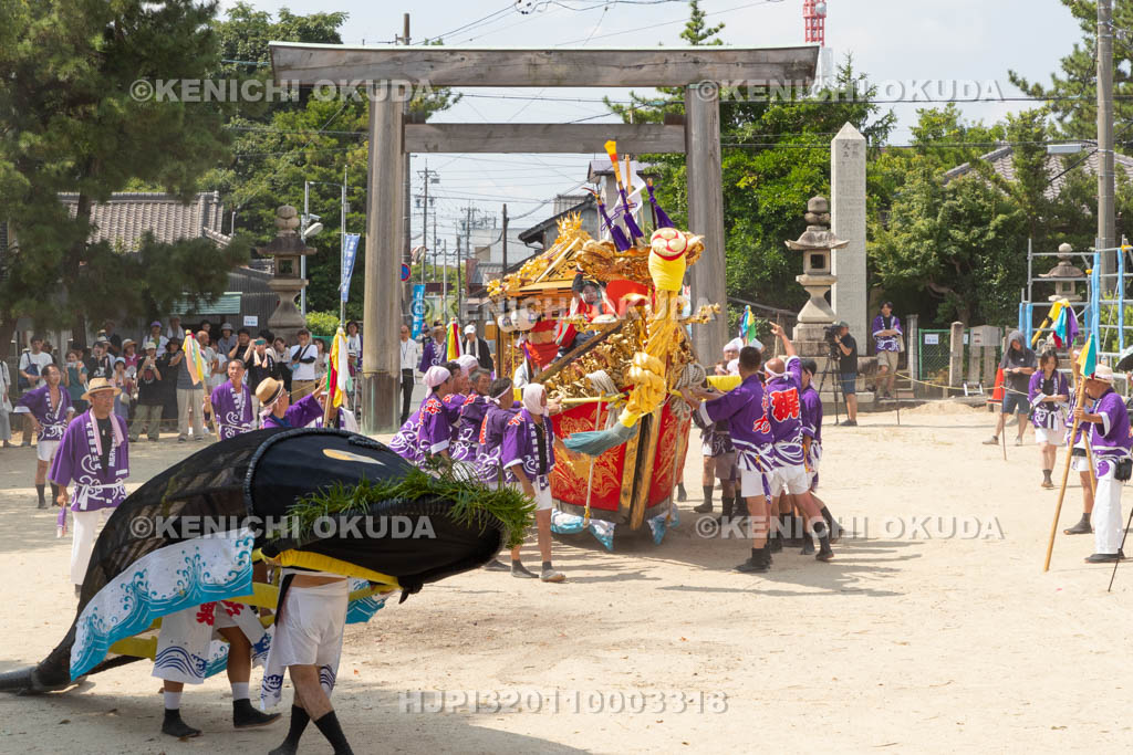 三重県　富田の鯨船行事　本練り　神社丸