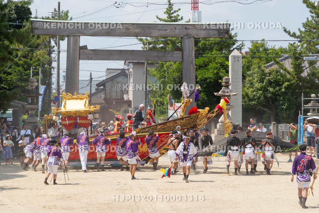 三重県　富田の鯨船行事　本練り　神社丸