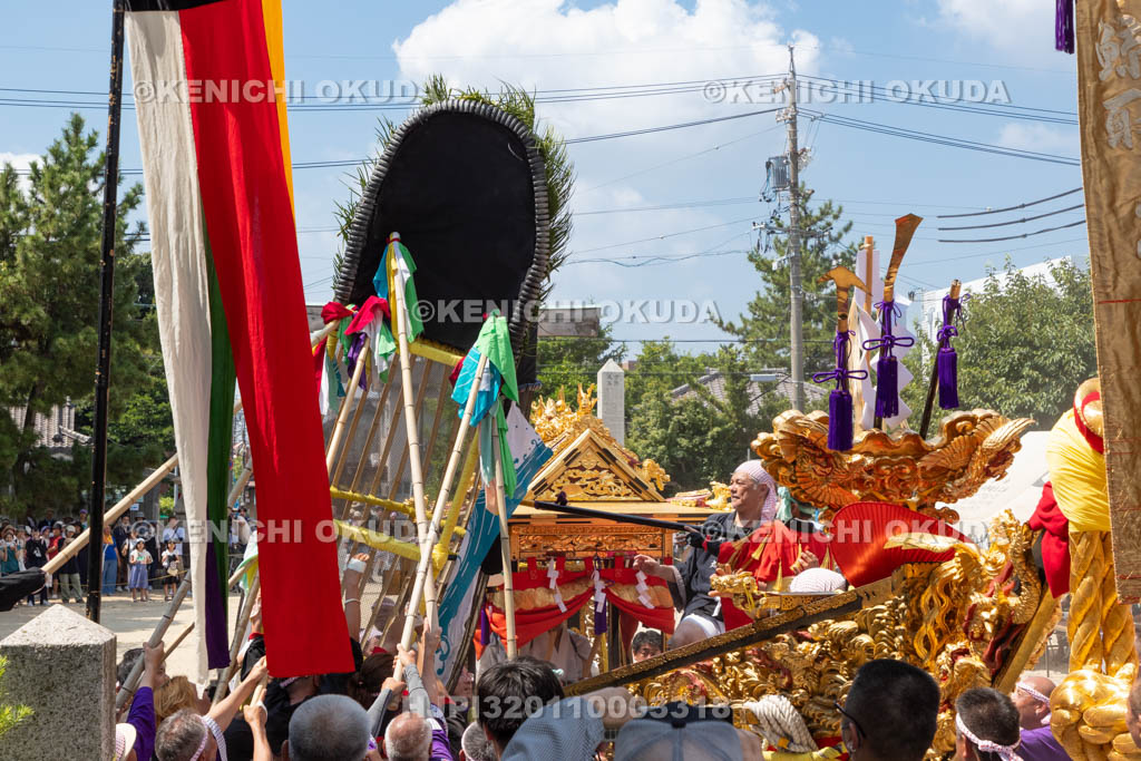 三重県　富田の鯨船行事　本練り　神社丸　鯨突き
