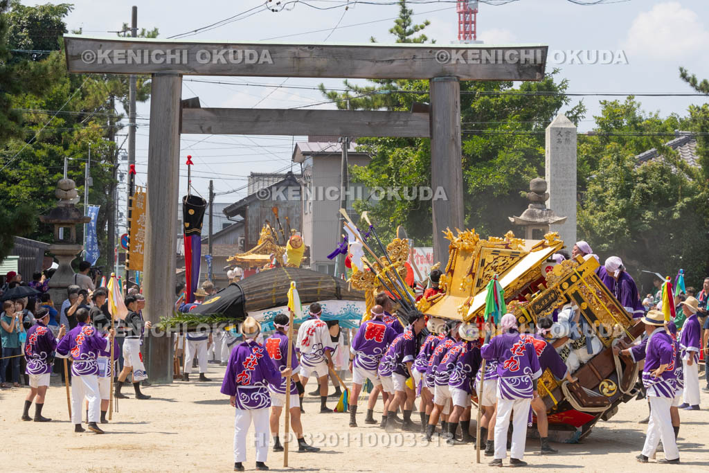 三重県　富田の鯨船行事　本練り　神社丸
