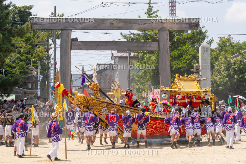三重県　富田の鯨船行事　本練り　神社丸
