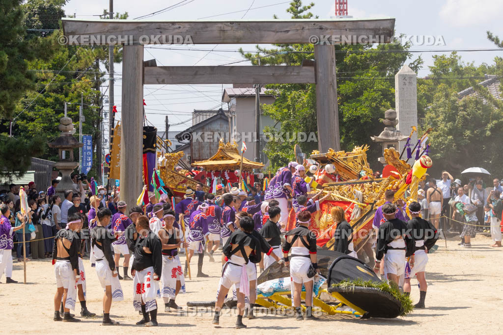 三重県　富田の鯨船行事　本練り　神社丸