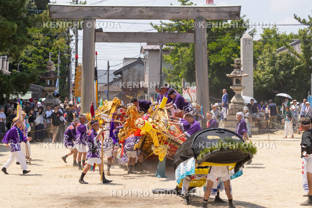三重県　富田の鯨船行事　本練り　神社丸