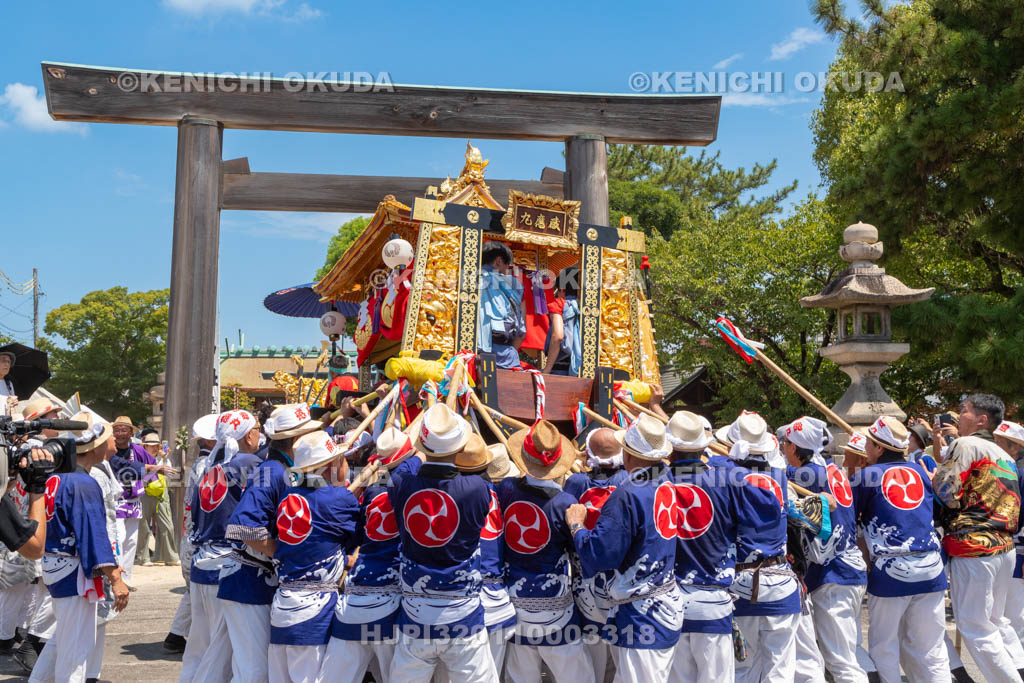 三重県　富田の鯨船行事　本練り　感應丸　艫（とも）上げ