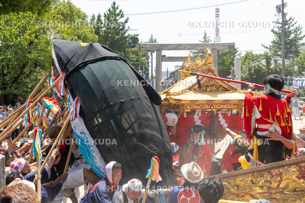 三重県　富田の鯨船行事　本練り　感應丸　鯨突き