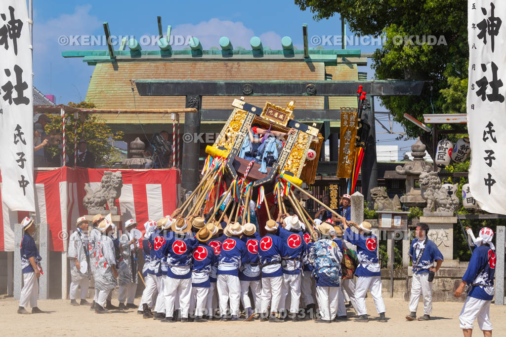 三重県　富田の鯨船行事　本練り　感應丸　艫（とも）上げ