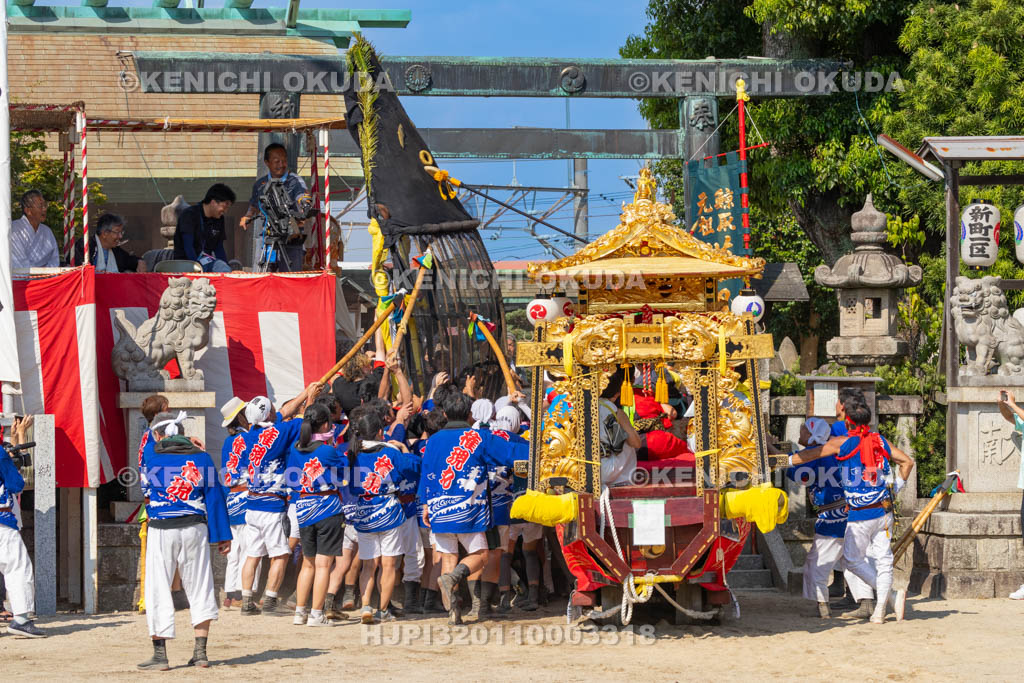 三重県　富田の鯨船行事　本練り　権現丸　鯨突き