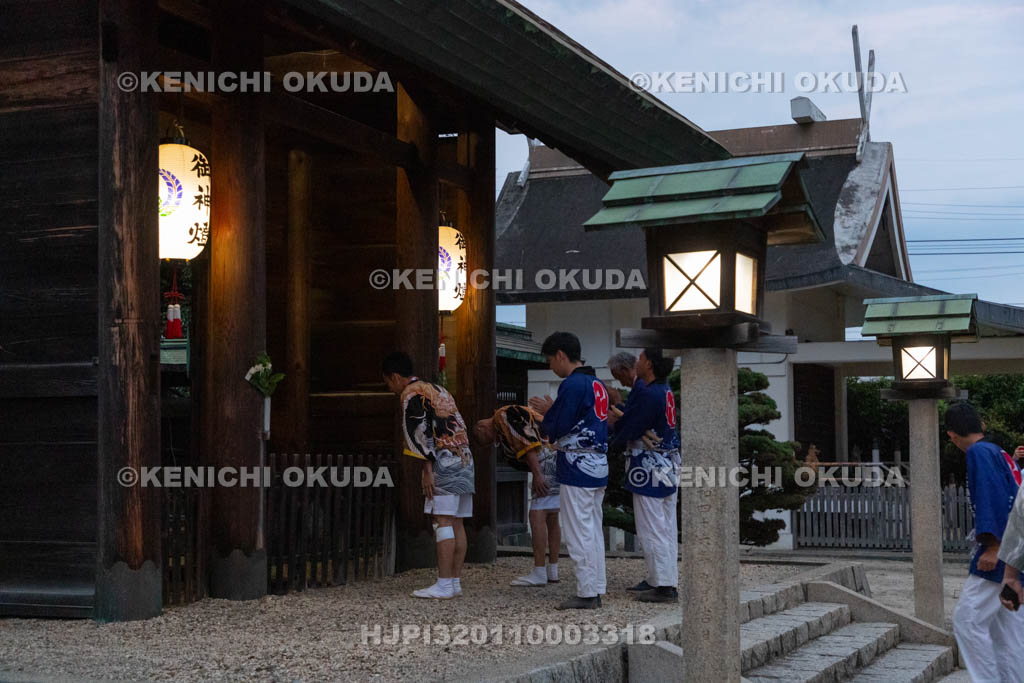 三重県　富田の鯨船行事　宮参り