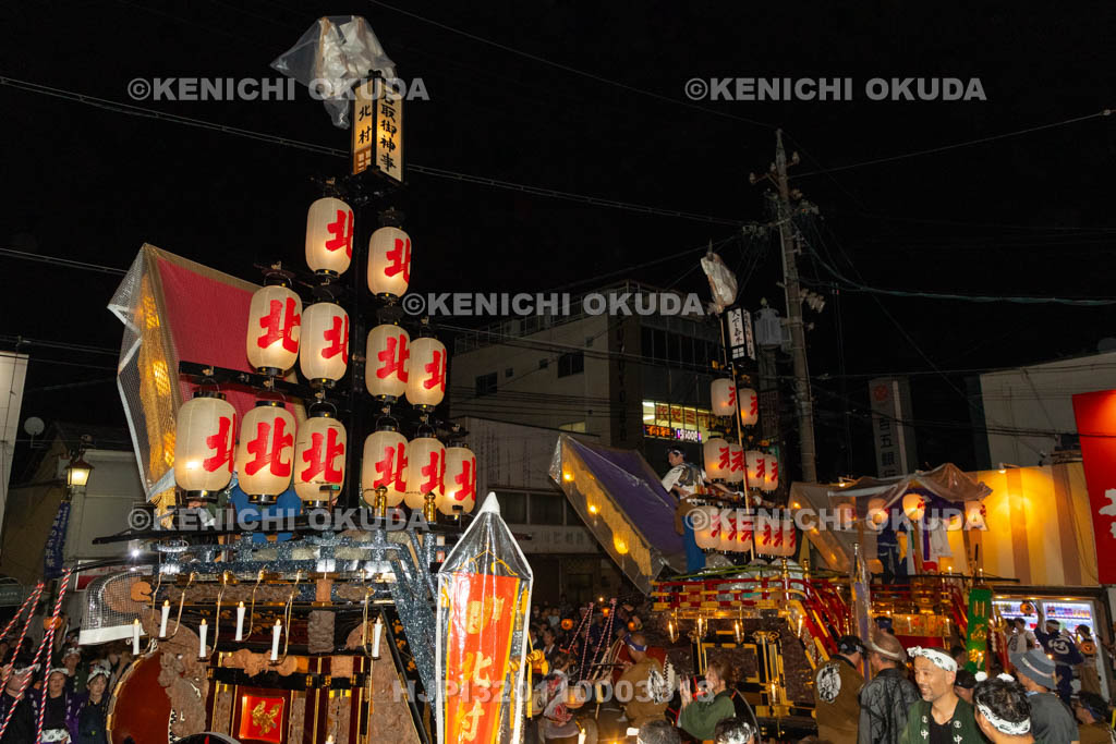 三重県　富田の石取祭　三車巡行（近鉄富田駅前）
