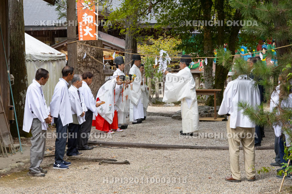 奈良県　大和神社　秋の大祭　修祓の儀