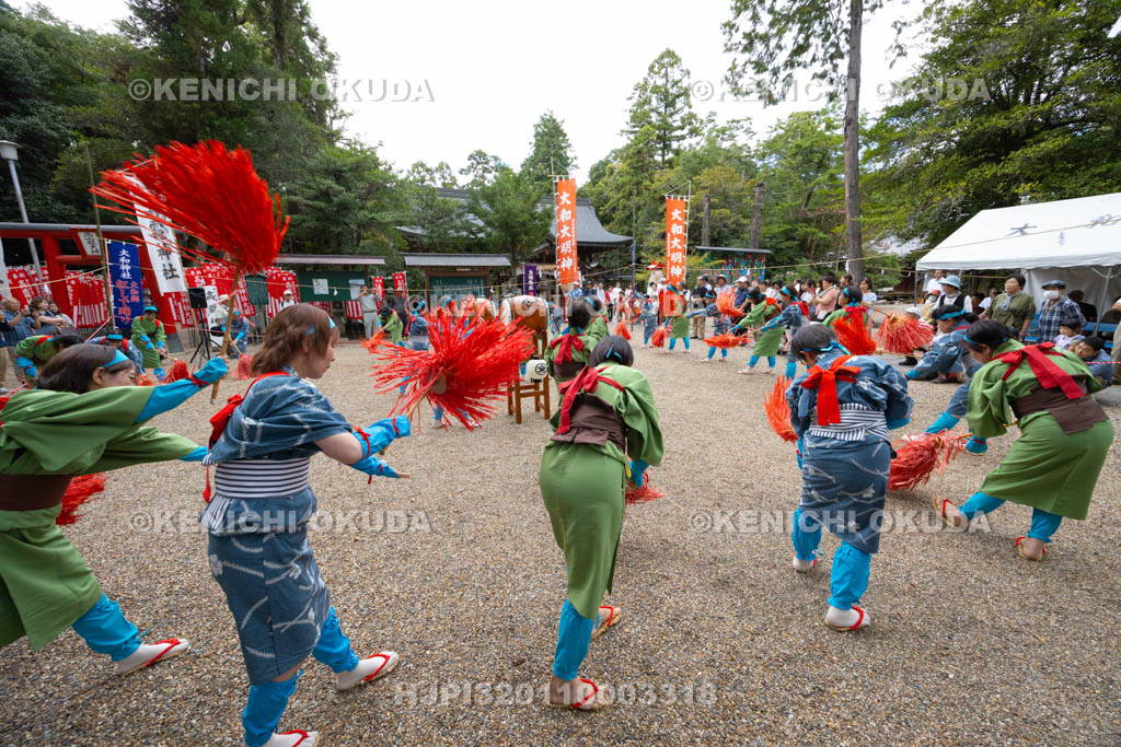 奈良県　大和神社　秋の大祭　紅しで踊り