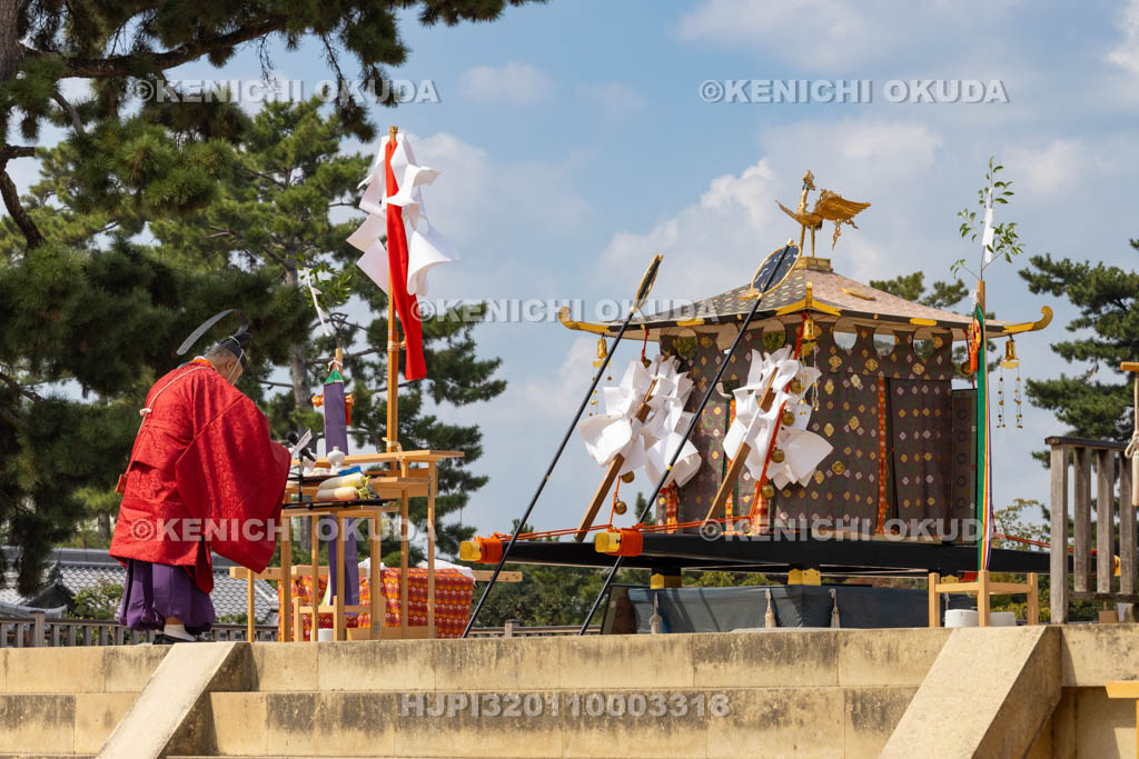 奈良県　氷室神社　例大祭　御旅所祭　祝詞奏上
