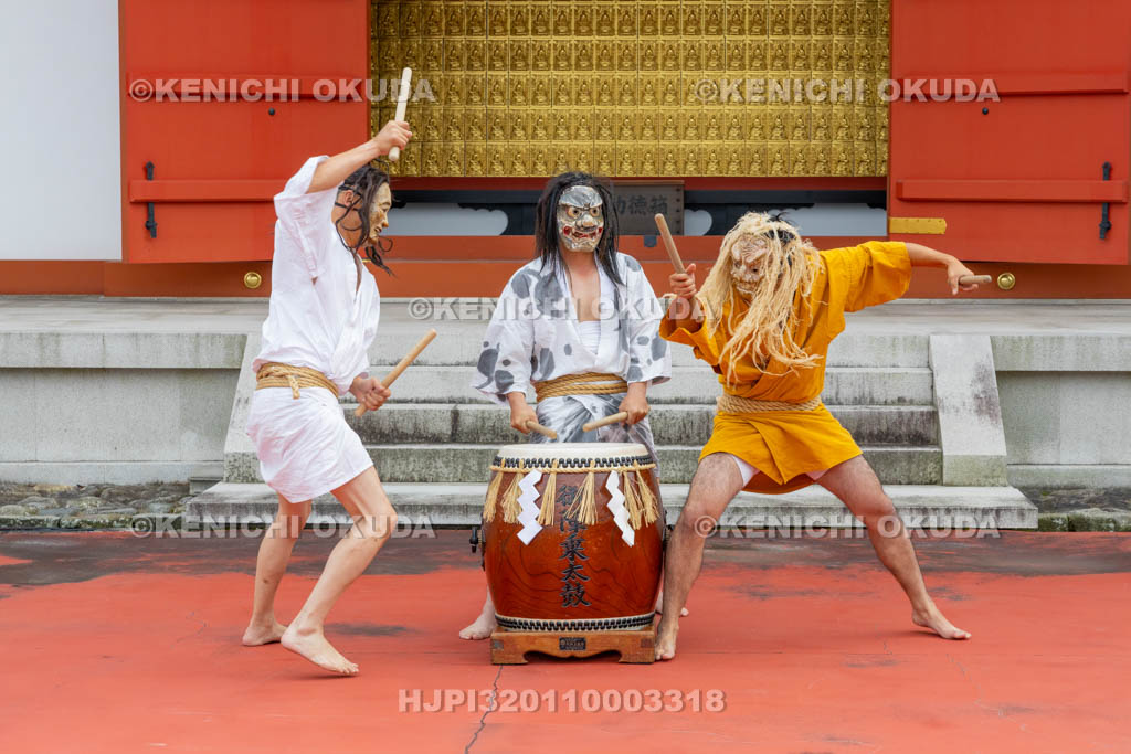 奈良県　薬師寺　天武忌・奉納演奏　御陣乗太鼓