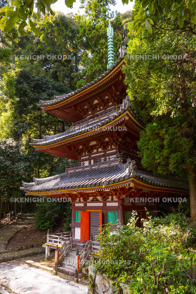 奈良県　松尾寺　三重塔