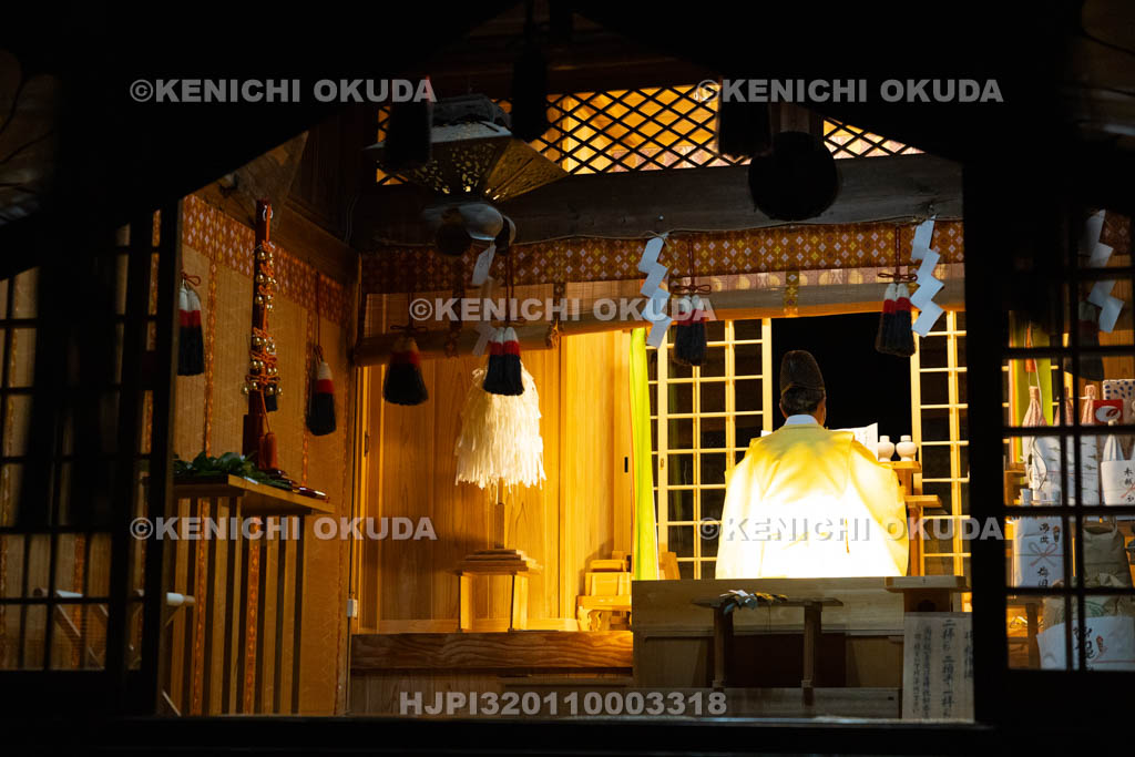 奈良県　葛城一言主神社　座講祭　宵宮祭　祝詞奏上