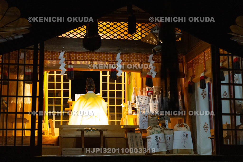 奈良県　葛城一言主神社　座講祭　宵宮祭　祝詞奏上