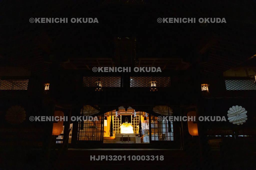奈良県　葛城一言主神社　座講祭　宵宮祭　拝礼