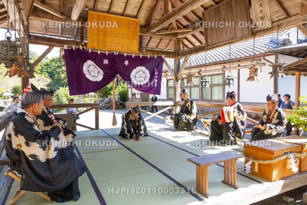 奈良県　柳生八坂神社　例大祭　宮座行事　ササラの舞