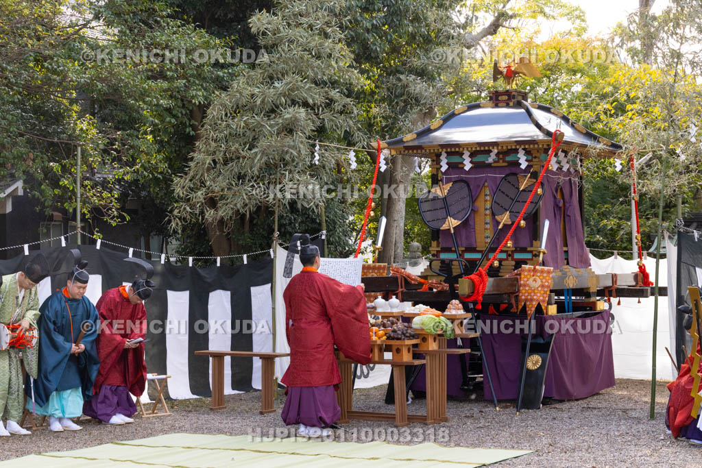 奈良県　石上神宮　ふるまつり　御旅所祭　祝詞奏上