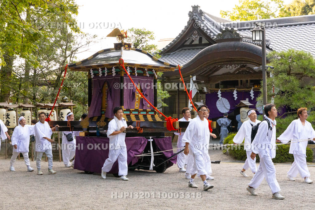奈良県　石上神宮　ふるまつり　還御行列　着輿