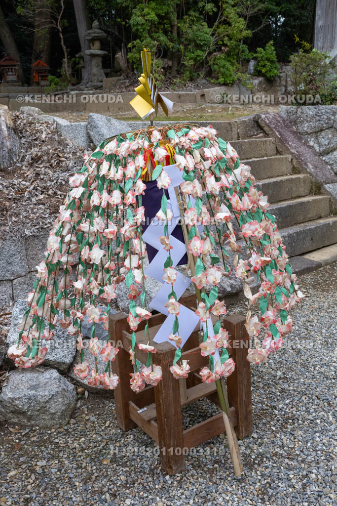 奈良県　神波多神社　天王祭　花傘