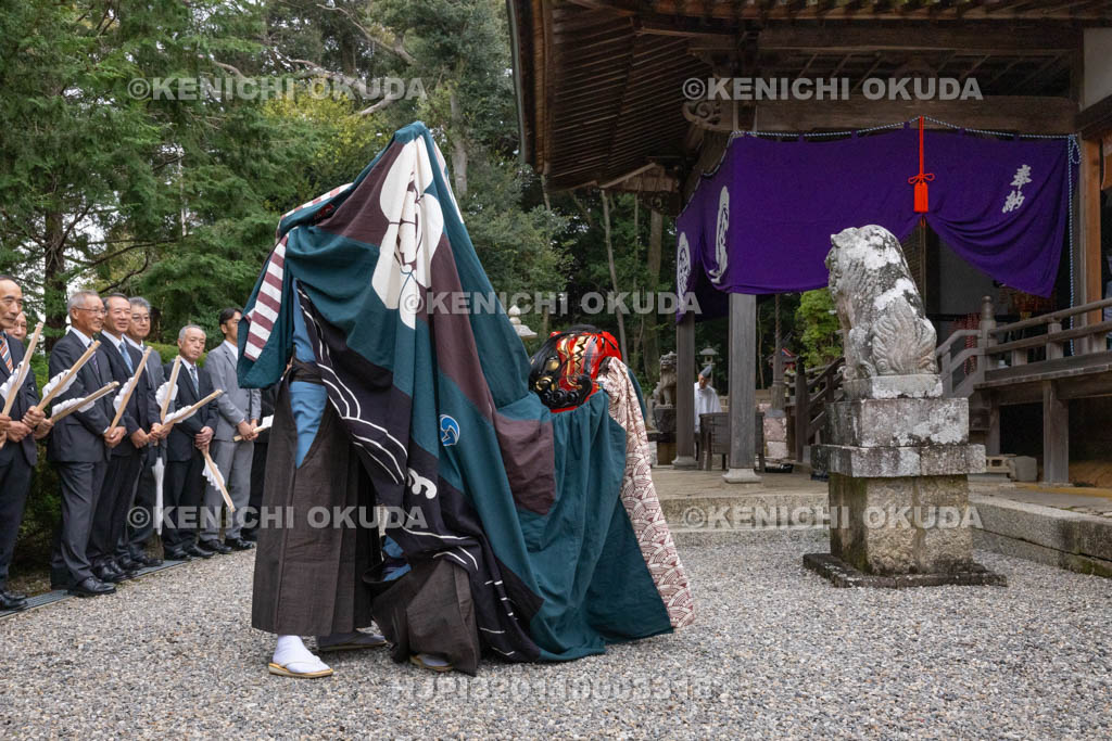 奈良県　神波多神社　天王祭　獅子舞