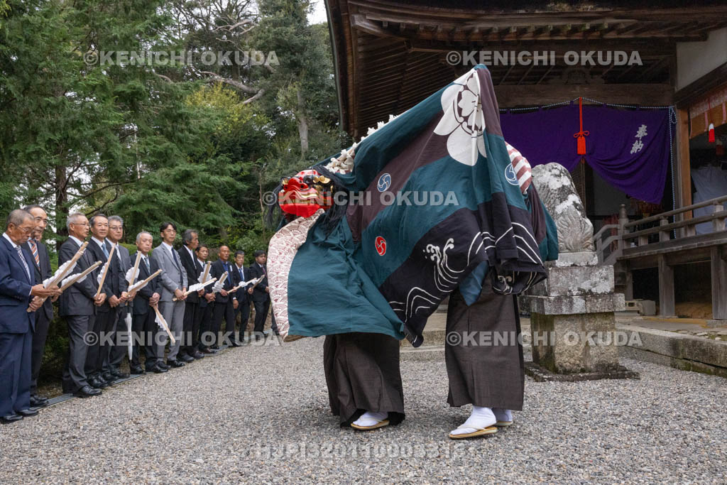 奈良県　神波多神社　天王祭　獅子舞