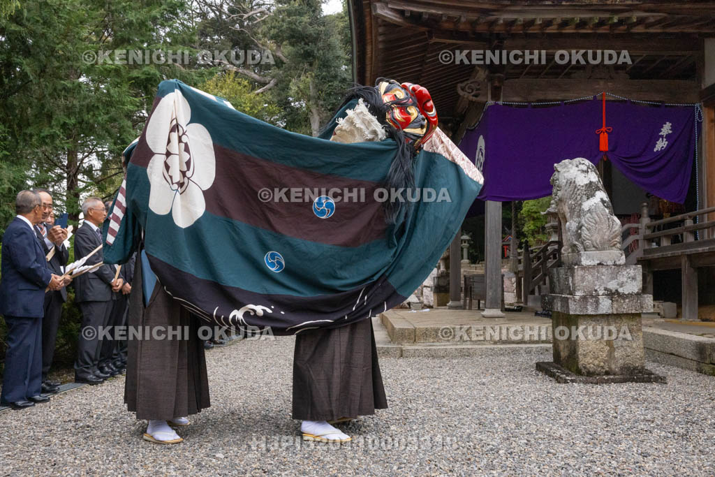奈良県　神波多神社　天王祭　獅子舞