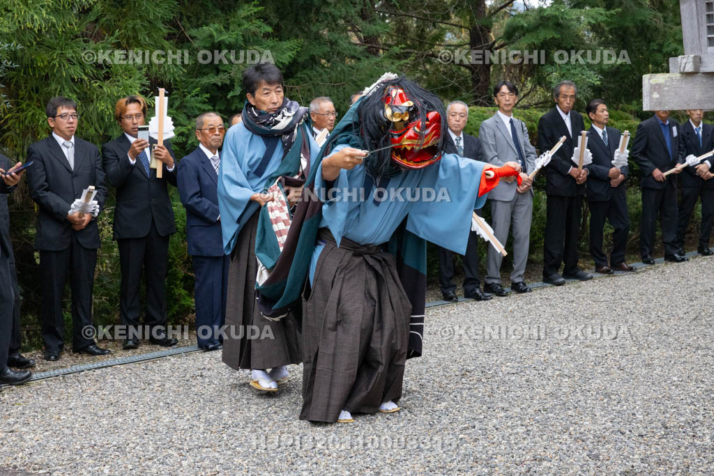 奈良県　神波多神社　天王祭　獅子舞