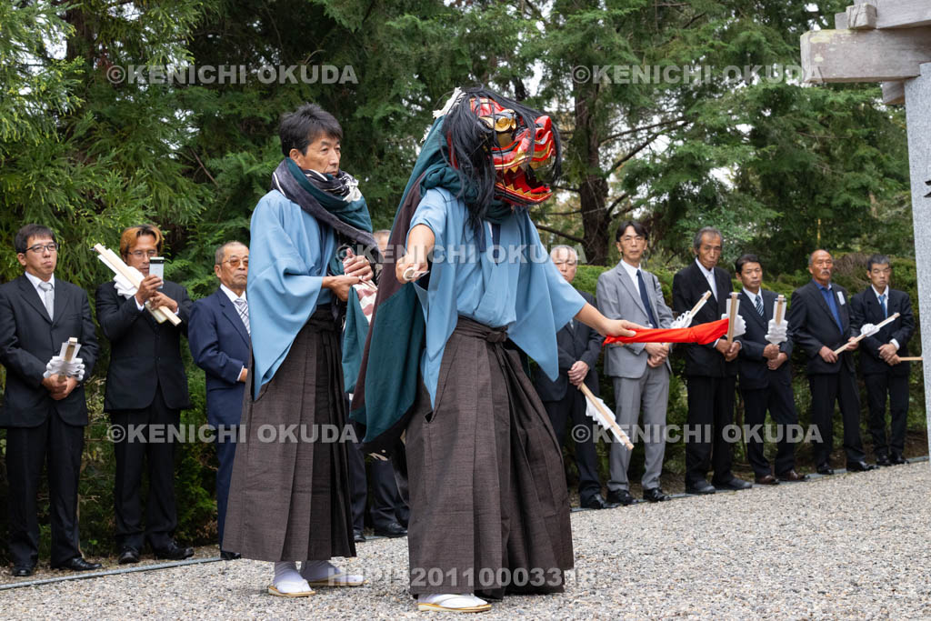 奈良県　神波多神社　天王祭　獅子舞