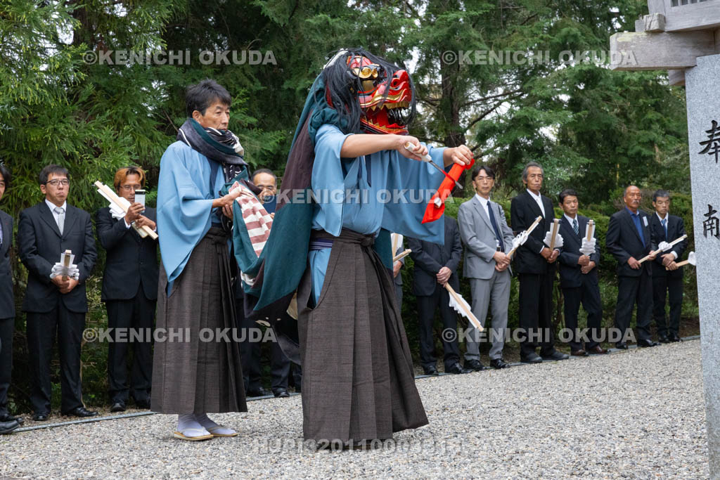 奈良県　神波多神社　天王祭　獅子舞