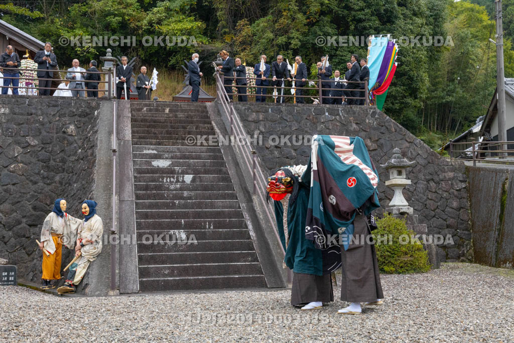 奈良県　神波多神社　天王祭　獅子舞