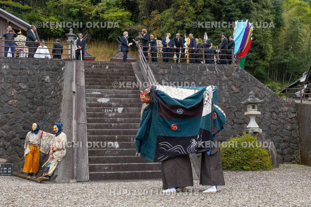 奈良県　神波多神社　天王祭　獅子舞