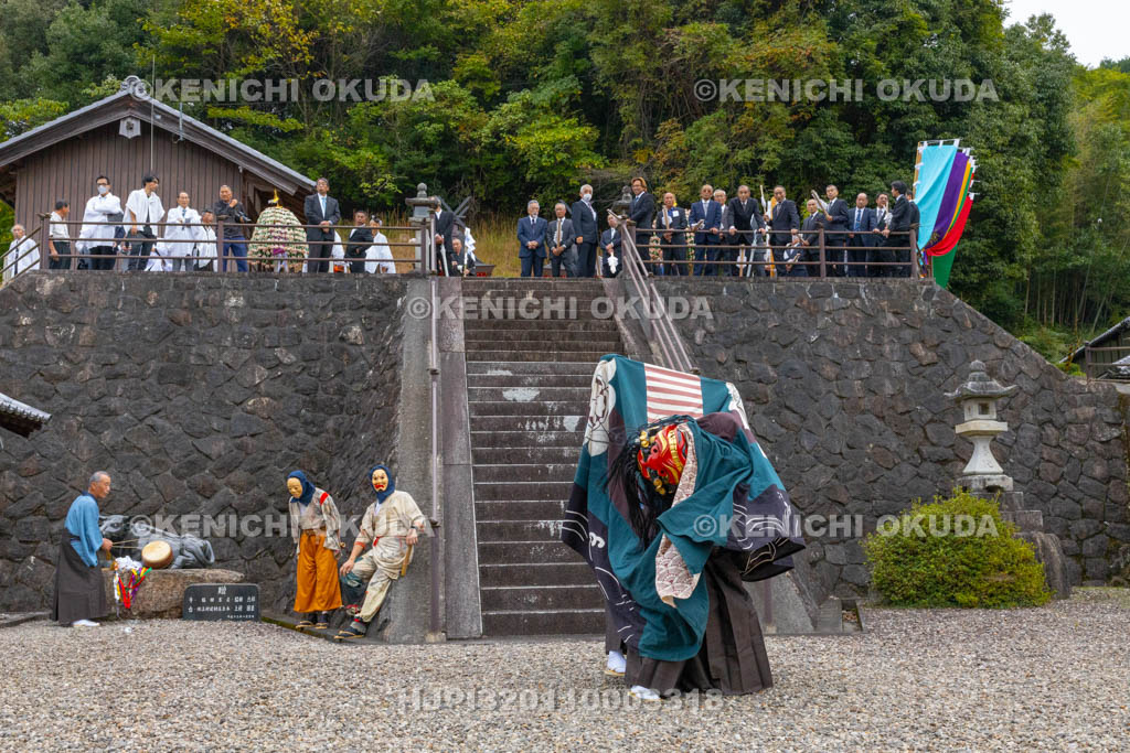 奈良県　神波多神社　天王祭　獅子舞